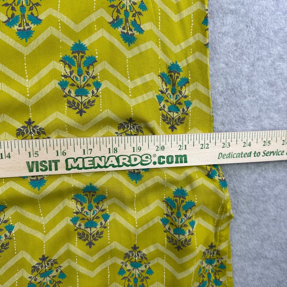 Avaasa Yellow Floral Chevron Kurti Tunic Dress XXL Lagenlook Roll Sleeve Boho - Picture 6 of 16